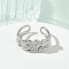304 Stainless Steel Cuff Open Rings for Women RJEW-L341-02C-P-2