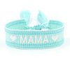 Mother's Day Adjustable Polyester Embroidery Braided Cord Bracelets FS-WGFCFA1-02-1