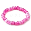 7Pcs 7 Colors Two Tone Rondelle Acrylic Beaded Stretch Bracelets for Women BJEW-JB10237-3