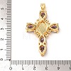 Rack Plating Brass Micro Pave Cubic Zirconia Pendants ZIRC-I059-15G-05-3