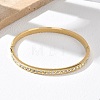 304 Stainless Steel & Rhinestone Hinged Bangles for Women BJEW-Z178-09G-1