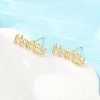 Brass Stud Earrings EJEW-P346-02C-G-1