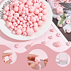 160Pcs 4 Style Food Grade Eco-Friendly Silicone Beads SIL-SC0001-37-3