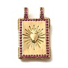 Brass Micro Pave Cubic Zirconia Pendants KK-U055-06B-02-1