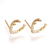 Brass Stud Earrings KK-O104-21G-NF-1