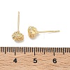 Nuggets Brass Stud Earrings EJEW-F403-01G-3