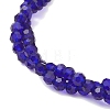 Transparent Glass Beads Multi-layered Stretch Beaded Bracelet for Women BJEW-JB12876-01-4