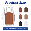 12Pcs 6 Colors Rectangle Imitation Leather Pendant Keychains KEYC-CL0001-55-2
