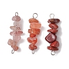 30Pcs 30 Styles 304 Mixed Gemstone Chip Beaded Connector Charms PALLOY-JF02873-02-2