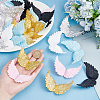 36Pcs 6 Colors Plastic Angel Wings Ornament DIY-AR0002-99B-4