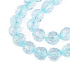 Crackle Transparent Glass Beads Strands GLAA-N068-04A-03-3
