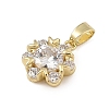 Brass Micro Pave Cubic Zirconia Pendants KK-U041-02G-03-2