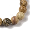 10mm Round Natural Picture Jasper Braided Bead Bracelets BJEW-C067-01C-28-3