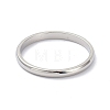 Non-Tarnish 2mm Polished Plain Dome Finger Ring for Girl Women RJEW-C012-05E-P-2