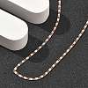 Brass Oval Link Chain Necklaces for Women NJEW-D302-26RG-2