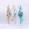 Printed Cowrie Shell Beads Braided Bead Bracelets SH-CJA99F-2