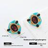 304 Stainless Steel Enamel Stud Earrings for Women FA1255-1-1