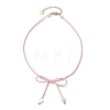 Glass Seed Pendants Necklaces for Women NJEW-MZ00031-05-4