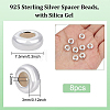 8Pcs 925 Sterling Silver Spacer Beads STER-BC0001-61A-2