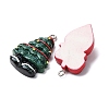 Christmas Opaque Resin Pendants RESI-K049-01B-2