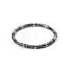 Bohemian Natural Labradorite & Platinum Synthetic Non-magnetic Hematite Beaded Stretch Bracelets for Women Men LS-NY1304-3-1