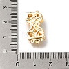 Brass Micro Pave Clear Cubic Zirconia Box Clasps with Acrylic KK-H480-06G-3