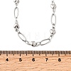 304 Stainless Steel Heart Link Chain Necklaces for Women NJEW-A046-02B-P-5