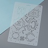 Plastic Reusable Drawing Painting Stencils Templates DIY-F018-B19-4