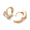 Light Gold Brass Micro Pave Cubic Zirconia Hoop Earrings EJEW-C073-09B-KCG-2