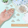 24Pcs 4 Styles Alloy Glass Cabochons FIND-ME0003-94-3