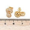 Brass Micro Pave Cubic Zirconia Stud Earrings EJEW-Z091-04G-P-3