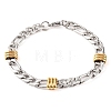 304 Stainless Steel Figaro Chain Bracelets for Women BJEW-G711-11GP-1