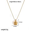 Summer Beach 304 Stainless Steel & Carved Natural Shell Pendant Necklaces for Women WG88CDD-05-1