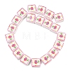 Printed Handmade Porcelain Beads PORC-G016-04A-2