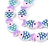 Dyed & Heated Glass Enamel Beads GLAA-T023-45B-3