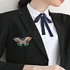 1Pc Butterfly Pave Colorful Rhinestone Brooch JEWB-LP0004-14-3