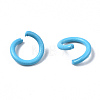 Spray Painted Iron Open Jump Rings X-IFIN-T017-04B-4