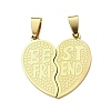 201 Stainless Steel Split Pendants STAS-F368-05G-1