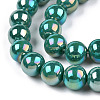 Electroplate Opaque Glass Beads Strands GLAA-T032-P10mm-AB12-3