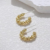 C-Shaped Alloy Stud Earrings WH-WG17314-02-1