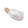Natural Baroque Keshi Pearl Pendants PALLOY-JF05219-02-2