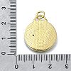 Brass Micro Pave Cubic Zirconia Pendants X-KK-V010-06G-01-3