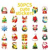 50Pcs Christmas Theme Cartoon Paper Stickers DIY-P085-09-5