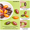 18Pcs 3 Colors Food Grade Eco-Friendly Silicone Beads SIL-DC0001-08-4