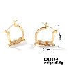 Chic Twisted Doughnut Design Copper Hoop Earrings KE0163-2-1