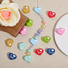 CHGCRAFT 14Pcs 7 Colors Father's Day & Mother's Day Silicone Focal Beads FIND-CA0008-52-4