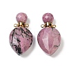 Faceted Natural Rhodonite Pendants G-A225-02G-2