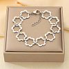 304 Stainless Steel Link Chain Bracelets for Women WG08D37-03-1