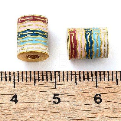 Brass Enamel Beads KK-S393-03-1