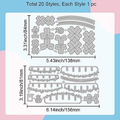 Saint Patrick's Day Carbon Steel Cutting Dies Stencils DIY-WH0309-1610-1